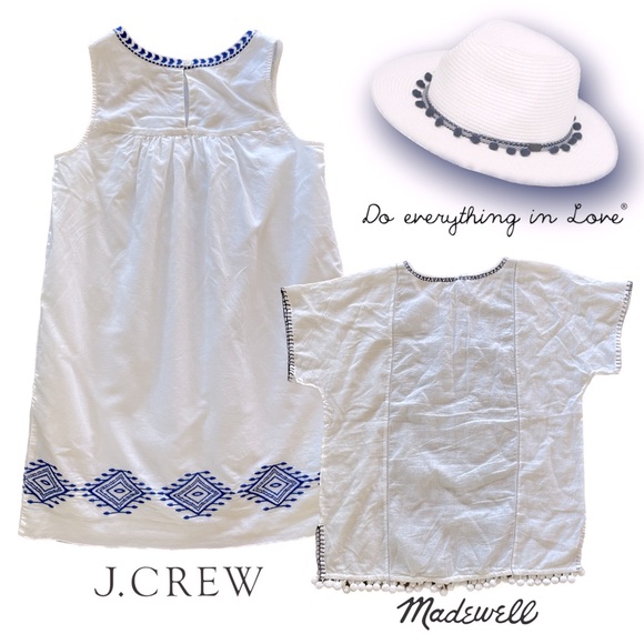 J.Crew | Madewell | do everything in love | White & Blue BUNDLE Sz S/4 - Picture 2 of 12